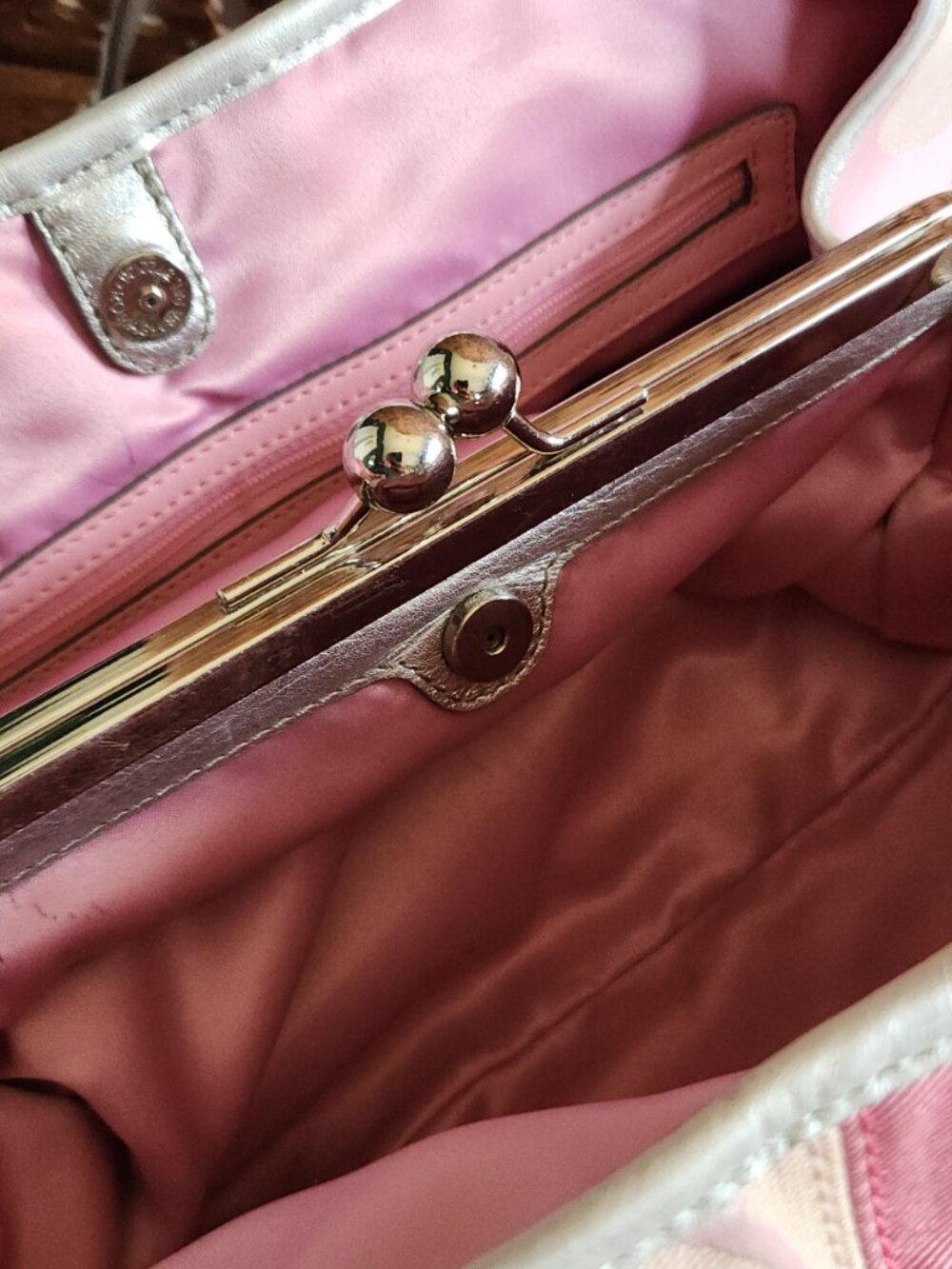 Coach Signature Stripe Carryall Satchel in Pink - F13533 - Picture 5 of 11